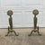 Metal Antique Iron Flower Andirons by Howes - a Pair For Sale - Image 7 of 10