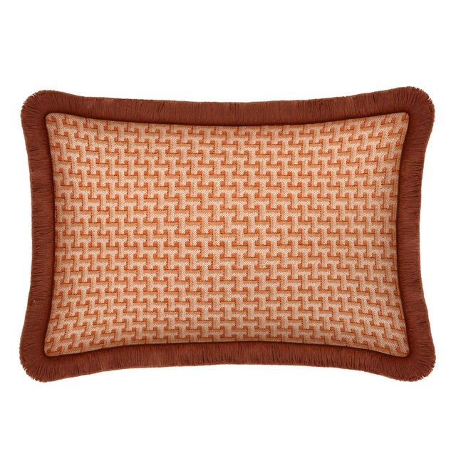 Palais Outdoor Cushion Janis Burnt Orange, 20x12 Inch For Sale - Image 12 of 12