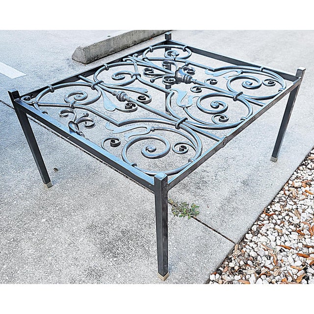 This solid iron stock coffee table is the type of classic design that works with any decor from the last 400 years right...