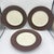 Mid-Century Modern 1960s Dansk Denmark Ihq Jens Harald Quistgaard’s ‘Fluted Flamestone’ 5 Dinner Plates For Sale - Image 3 of 10