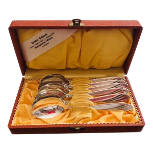 Vintage German Patent 90 18 Silver Plate Tea Spoons S/6