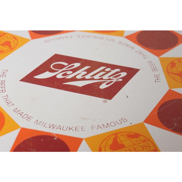 Mid-Century American Modern Schlitz Enameled Metal Beer Tray For Sale - Image 16 of 18