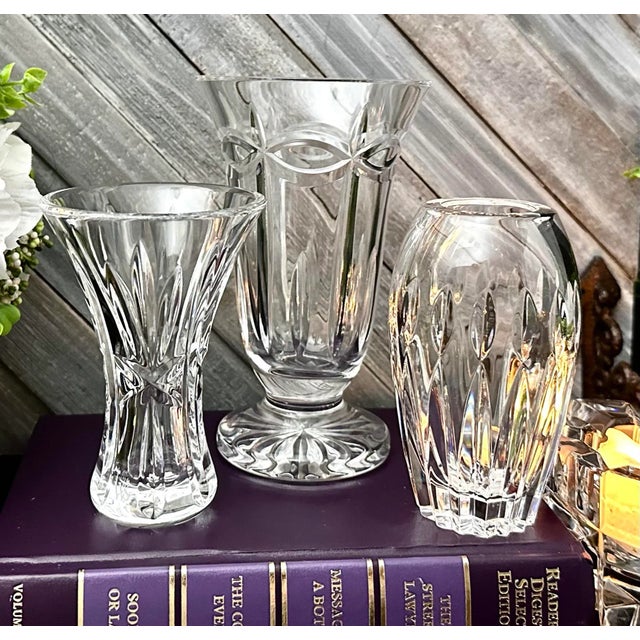 Waterford Vintage Waterford Crystal Blown Glass Crystal Bud Vases - Set of 3 For Sale - Image 4 of 8