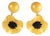 Cilea Paris Dangle Resin Clip Earrings Yellow Poppy Flower For Sale
