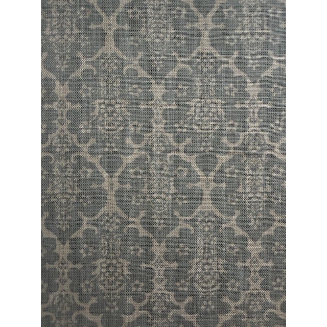 Traditional Schumacher & Veere Grenney Burley Fabric in Blue 3 Yards Retails for $207/Yard For Sale - Image 3 of 5
