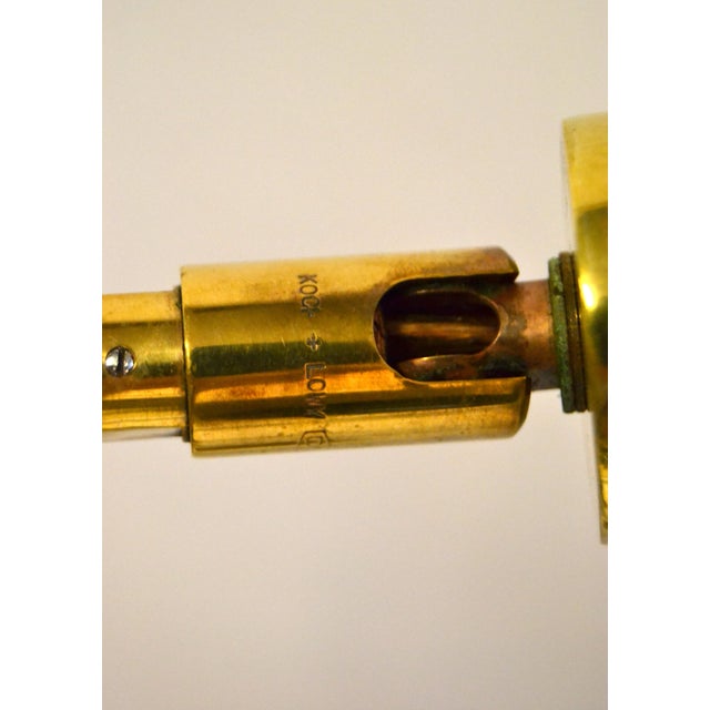 1970s Mid-Century Modern Original Koch & Lowy Pharmacy Lamp Brass Steel Floor Lamp For Sale - Image 16 of 17
