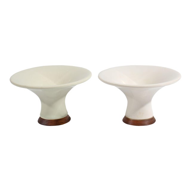 Michael Lax Hyalyn “Capri” for Raymor Candlestick Holders For Sale