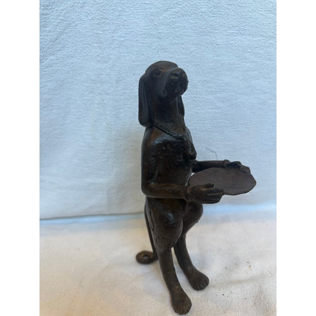 1930s Cast Iron Hound Dog Small Butler For Sale - Image 10 of 10
