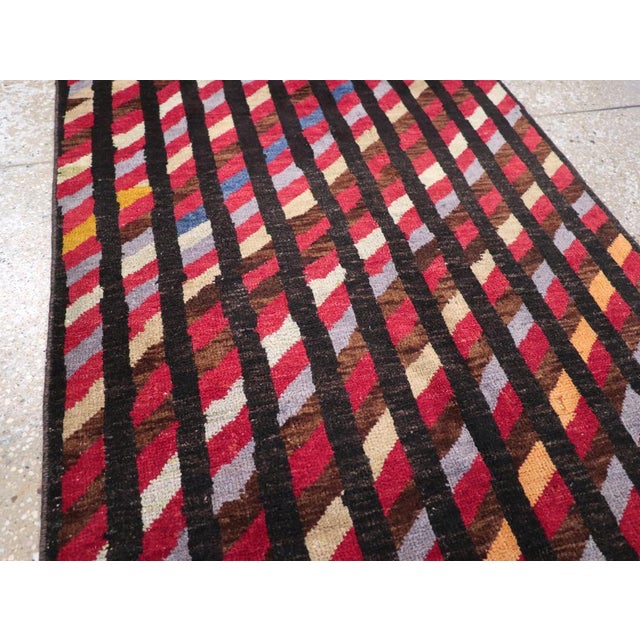 Art Deco Galerie Shabab Collection Mid-20th Century Turkish Art Deco Style Runner For Sale - Image 3 of 8
