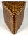 Wood 20th C. MCM Parquetry Tea Caddy Humidor Box - Geometric Inlay, Made in China For Sale - Image 7 of 10