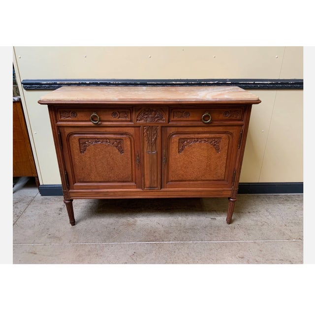 Antique Art Nouveau Walnut Sideboard, 1910 For Sale - Image 13 of 13