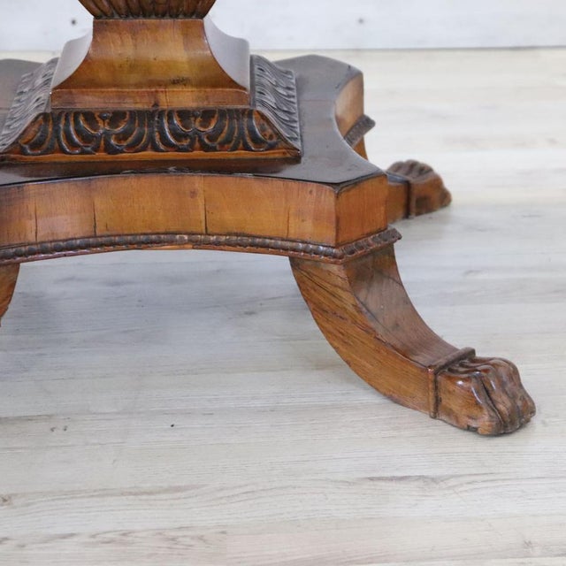 Antique Extendable Walnut Card or Tea Table with Drawer, 1800s For Sale - Image 15 of 16