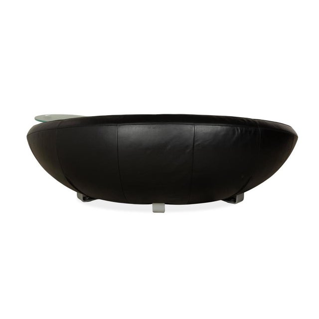 Black DS-152 Leather Two-Seater Black Sofa from de Sede For Sale - Image 8 of 10