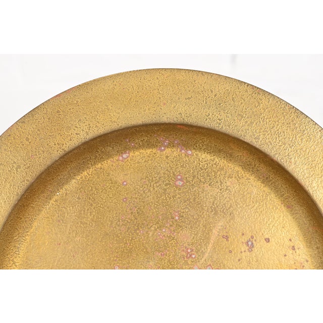Art Deco Tiffany Studios New York Bronze Doré Plate or Charger For Sale - Image 3 of 7