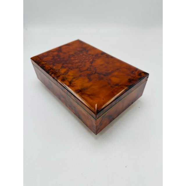 Vintage Tortoise Shell Style Jewelry Box For Sale In Charleston - Image 6 of 7