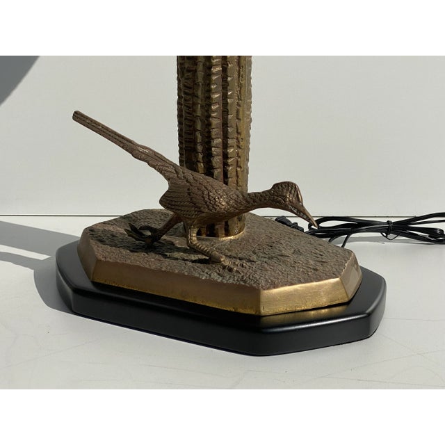 Metal 1970s Brass Saguaro Cactus Lamp For Sale - Image 7 of 8