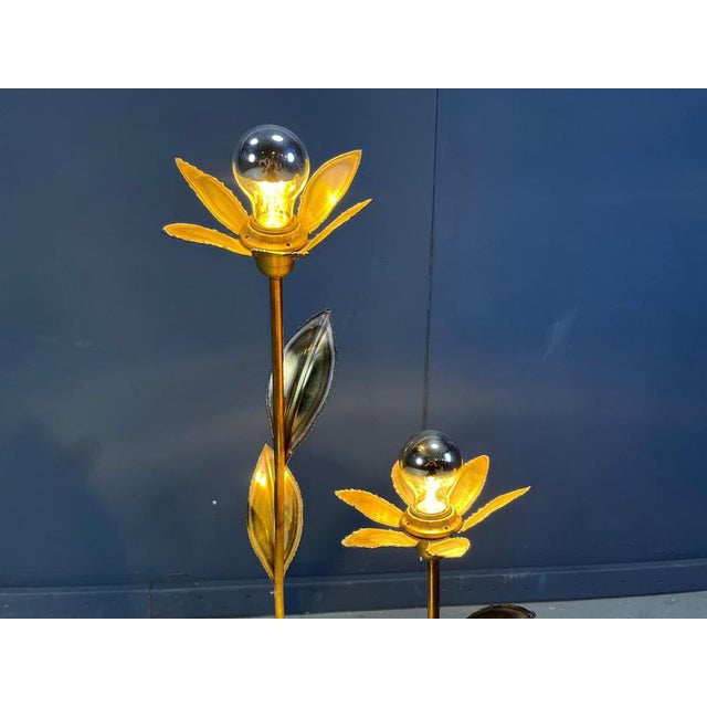 1970s Lotus Floor Lamp by Maison Jansen, 1970s For Sale - Image 5 of 11