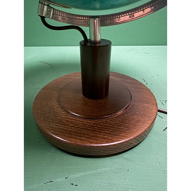 Blue Vintage Glass Globe Lamp, 1980s For Sale - Image 8 of 9