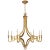Chapman & Myers for Visual Comfort Signature Mykonos Large Chandelier in Antique-Burnished Brass For Sale