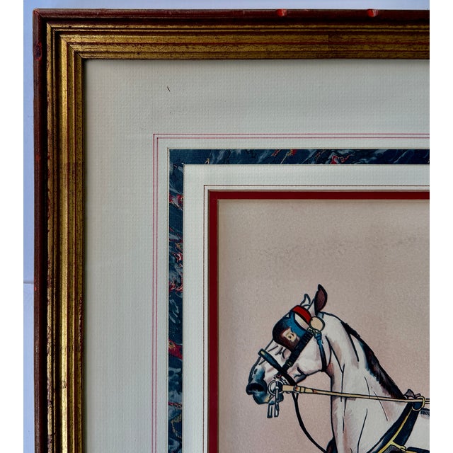 Pair Framed Edward Penfield “Country Carts” Equestrian Color Lithographs, 1900 For Sale - Image 10 of 18