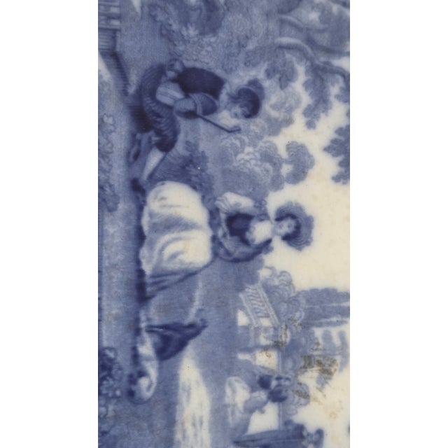 Antique Doulton Burslem Watteau Flow Blue Platter, Circa 1890 For Sale - Image 14 of 18