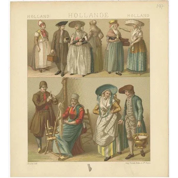 Racinet, Holland Outfits, 1880, Paper For Sale - Image 3 of 5