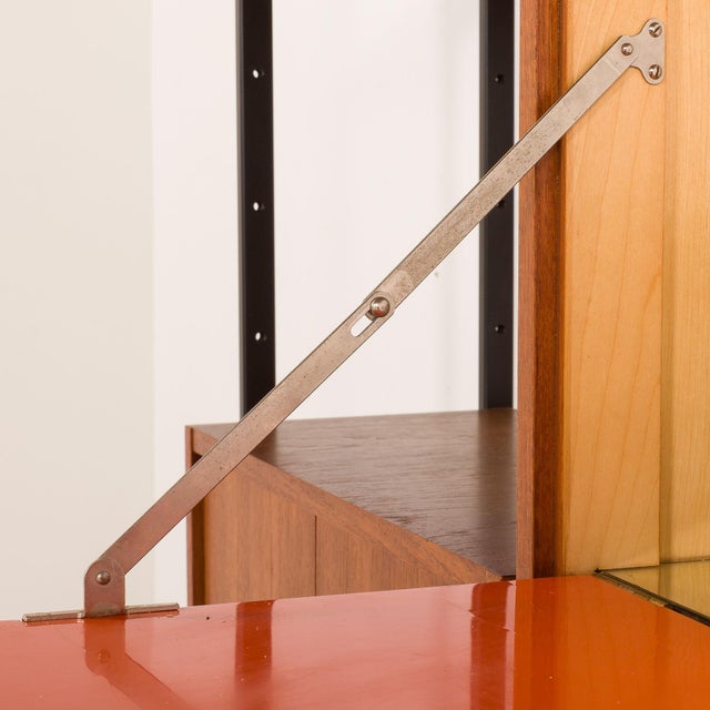 Italian Free Standing Wall Unit in Teak, 1960s For Sale - Image 11 of 18