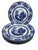 Blue Antique Doulton Madras Pattern Flow Blue Dinner Plates-Set of 6 For Sale - Image 8 of 10