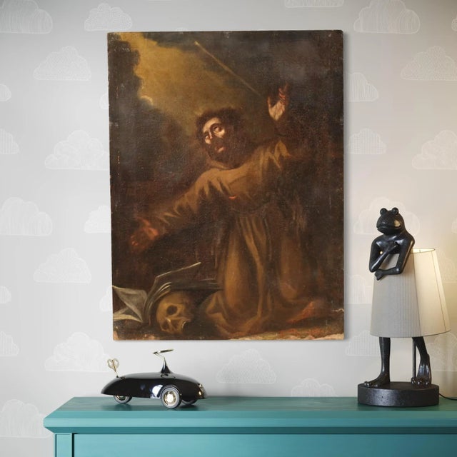 Italian Artist, Saint Francis of Assisi, 1670, Oil on Canvas For Sale - Image 12 of 16