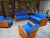 Set of two armchairs and two transformable daybed/loveseat set! Made circa the late 1940s/early 1950s. These daybeds lift...