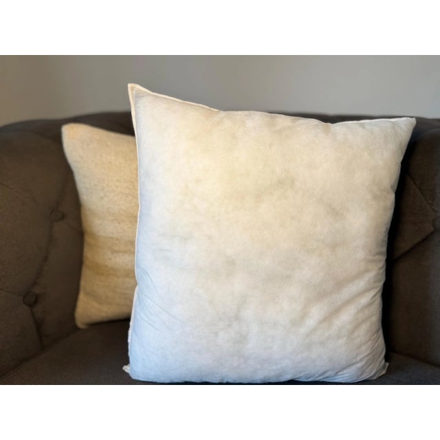 Boho Chic Vintage Turkish Hemp Pillow, Natural Sand Beige Cushion, Handwoven Anatolian Pillow With Insert, 16x16 In For Sale - Image 3 of 8