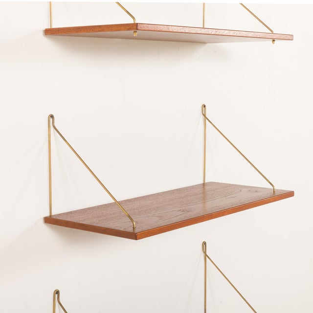 Mid-Century Modern Danish Floating Shelves in Teak, 1960s, Set of 3 For Sale - Image 6 of 11