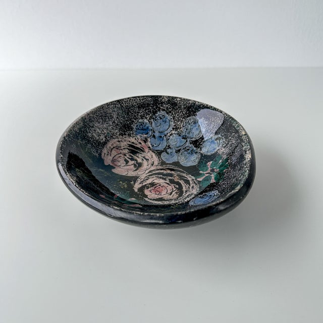 Black 1950s Sascha Brastoff "Vanity Fair" Vide-Poche Catchall Dish For Sale - Image 8 of 12