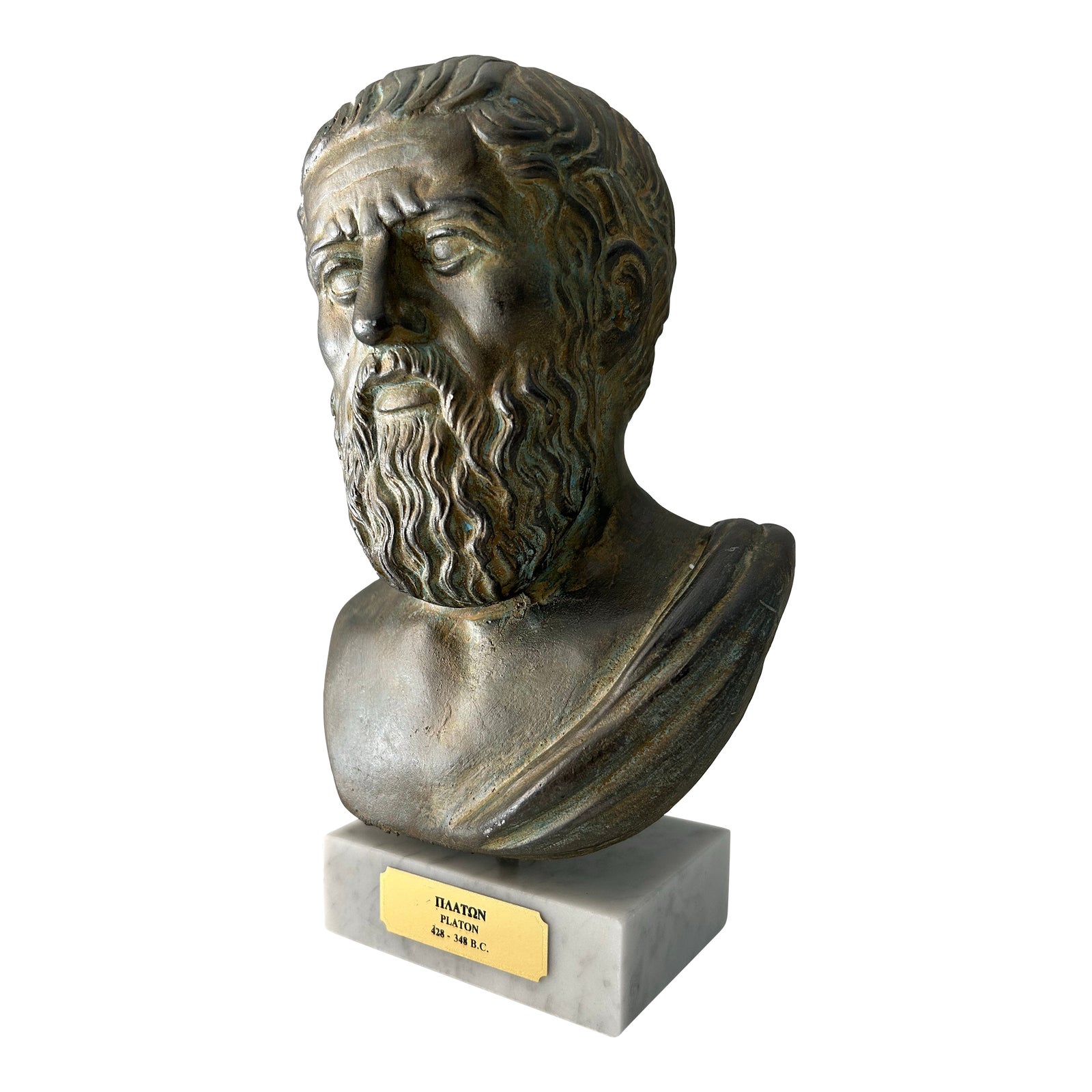 Mid 20th Century Vintage Plaster Bust of Plato, Athenian Philosopher ...