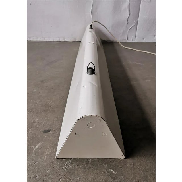 Ivory Industrial Ceiling Lamp, 1950s For Sale - Image 8 of 10