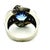 Ink Blue 1980s Paul Matthews Victorian Revival Platinum Ring With Gia Certified 6.67ct Ceylon Sapphire & Diamonds, Size 6.5 For Sale - Image 8 of 17