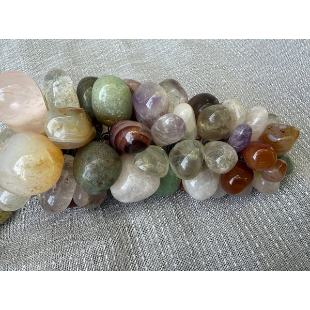 Transparent Natural Polished Gemstone Grape Cluster For Sale - Image 8 of 12