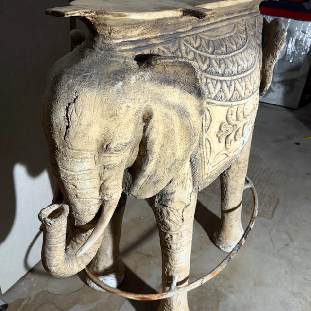 Large Vintage Elephant Bar Table Base For Sale - Image 10 of 10