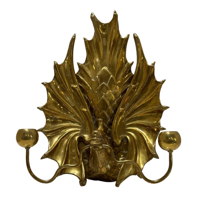 Antique Chinese Bronze Koi Fish Wall Sconce – Early 20th Century For Sale