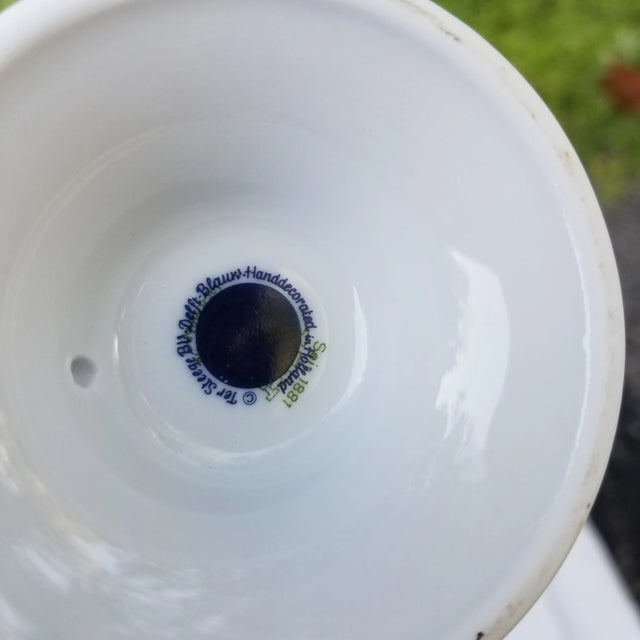 English 1960s Small Blue and White Delft Windmill Mug For Sale - Image 3 of 3