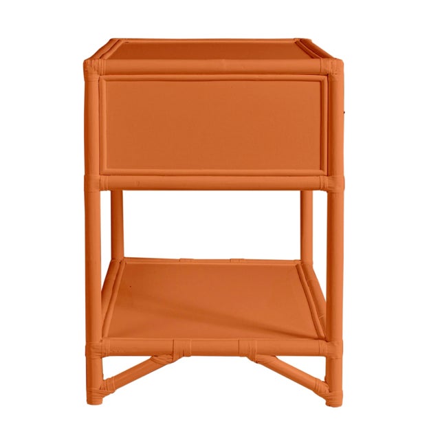 Olympia One-Drawer Nightstand in Citrus Orange For Sale - Image 4 of 6
