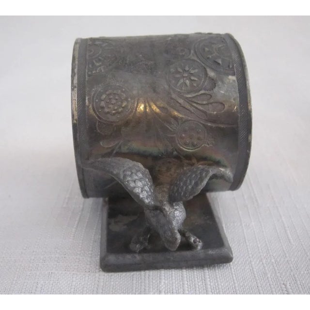 Late 19th Century Victorian Silverplate Figural Eagle Napkin Ring For Sale - Image 5 of 8