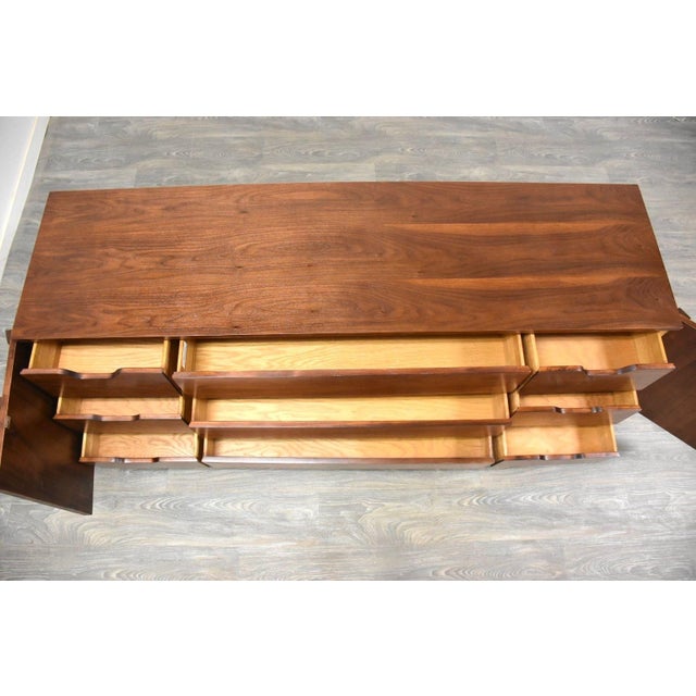 1960s 1960s Refinished Walnut Long Dresser For Sale - Image 5 of 10