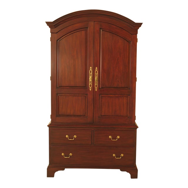 Henkel Harris Mahogany Arched Top Armoire | Chairish