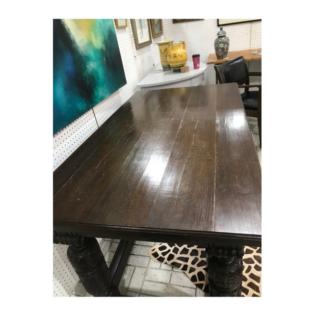 English Antique English Oak Refectory Table. For Sale - Image 3 of 5