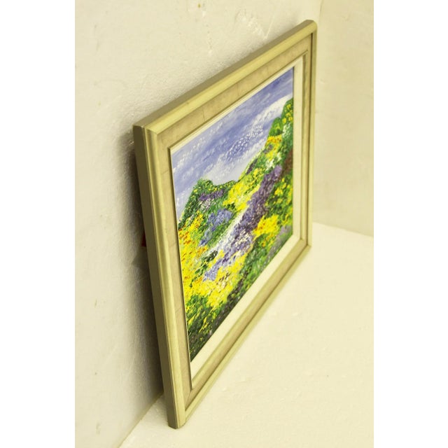 Contemporary Colorful Contemporary Impasto Impressionist-Style Landscape Painting, Framed For Sale - Image 3 of 9
