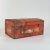 A Vintage Domed Rectangular Wooden Remnant of a Decorative Storage Box in Salmon Red For Sale - Image 4 of 8