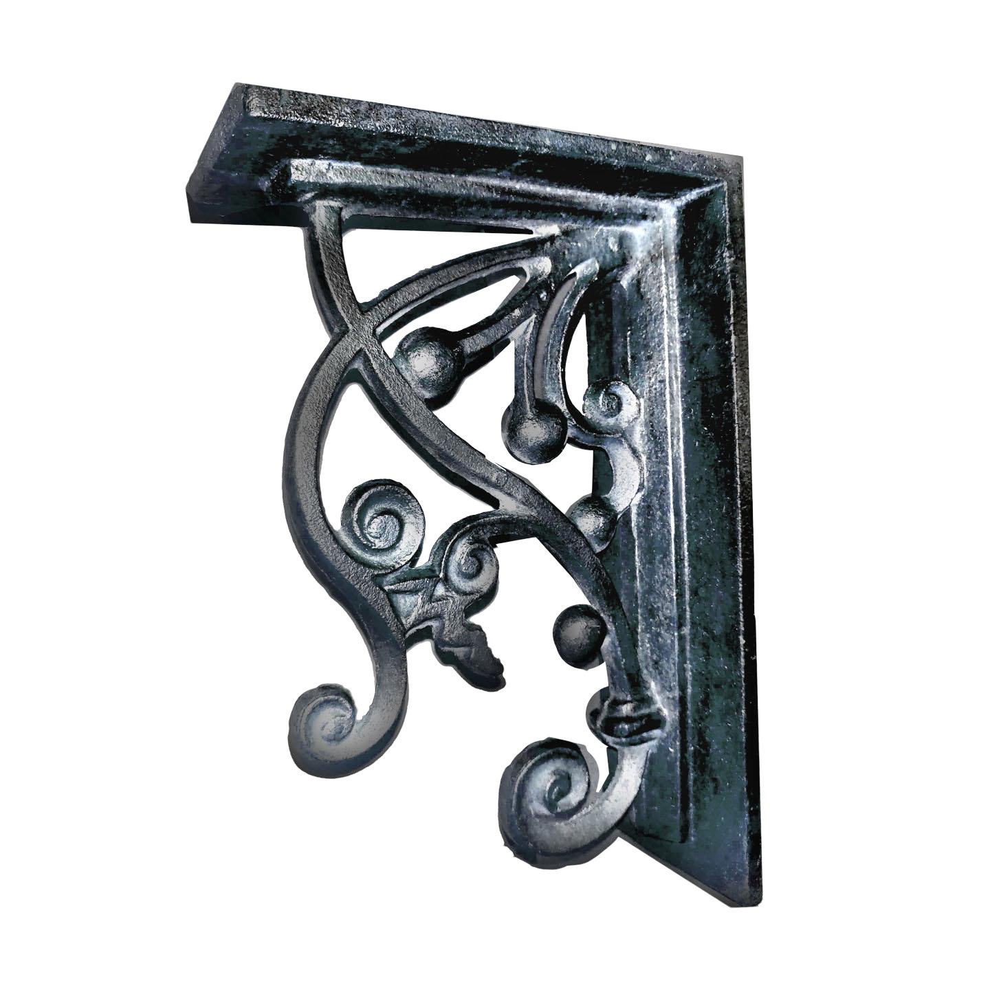 Arts Crafts Style Scrolling Vine Heavy Cast Iron Corbel Shelf