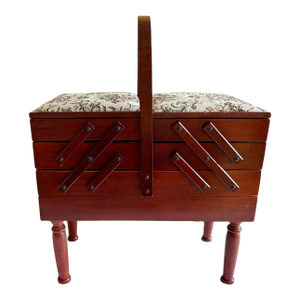 1970s Expandable Sewing Basket