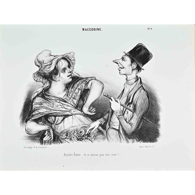 Lithograph on paper, France, mid-19th century. A finely executed satirical lithograph from the celebrated French series...